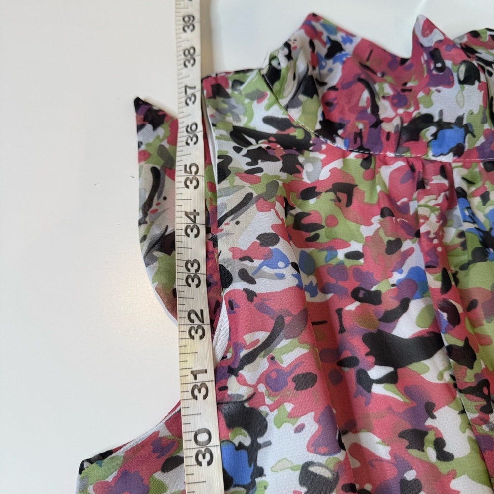 ILE New York Floral Sleeveless Fit & Flare Dress Size 6 Pink Multicolor - Picture 6 of 10